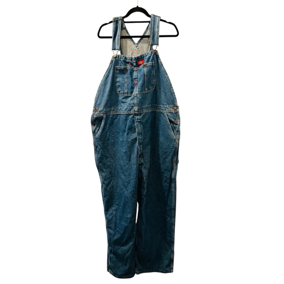 Dickies Denim - Dickies NWT Vintage 2007 Bib Overall Men Size 44x32 Denim Carpenter Relaxed Y2K